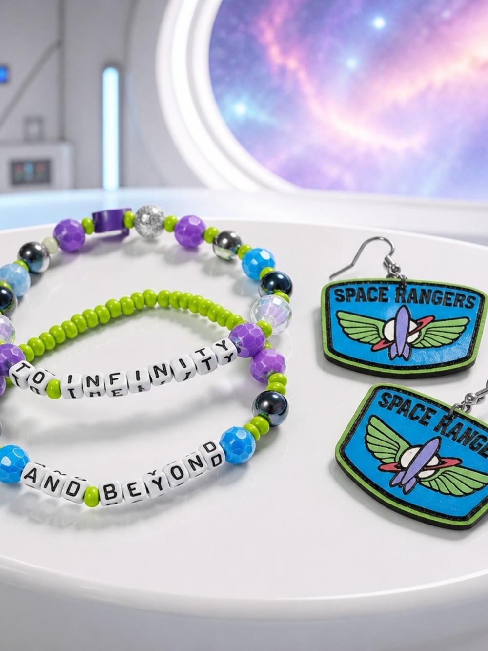 Toy Story Buzz Lightyear Inspired Bracelet And Earring Set